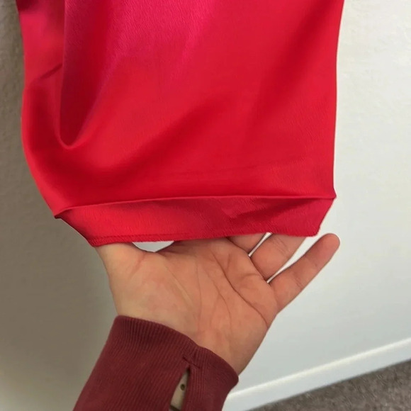 BCX Red Strapless Ruffle Front Dress - Picture 3 of 6